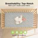 KeaBabies 2-Pack Muslin Crib Sheets for Boys, Girls - 100% Organic Cotton Fitted Baby Crib Mattress Sheet, Soft Breathable Standard Toddler Bed Cover Bedding Set, Neutral, Durable 52x28 (Woodland)