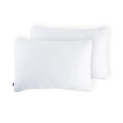 Brookstone TempSense Down Alternative Pillow Set - King Size Bed Pillows for Adults, Comfortable and Supportive Bedroom Pillows for Bed, Ideal for All Sleep Positions - 2 Pack, White