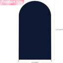 Wokceer 7.2FT Wedding Arch Cover Spandex Fitted Wedding Arch Stand Covers Round Top Navy Blue Chiara Arch Cover for Birthday Party Ceremony Banquet Decoration