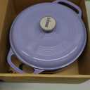 Lodge Essential Enamel Cast Iron Dutch Oven - Perfect for Bread Baking, Braising, Marinating & Slow Cooking - Features Moisture-Sealing Lid & Dual Handles - Kitchen Essentials - 6 Quarts - Lilac