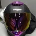 Crown Racing Compact Motorcycle Helmets, Full Face Motorcycle Street Bike Helmet, DOT Approved Model-LW600 Purple, Size-L