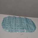 Pebbles Non-Slip Bathtub & Shower Mat 27x14 Oval - Non-Toxic - Safe, Clean, Machine-Washable, Superior Grip & Drainage, Vinyl, for Smooth Floors ONLY, Transparent Aqua