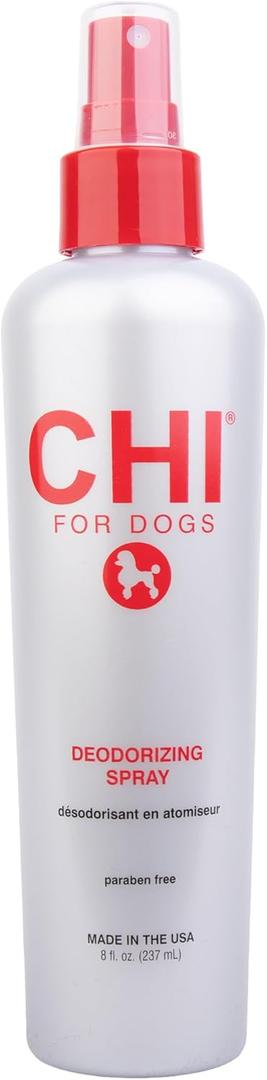 2 x CHI for Dogs Deodorizing Spray - Odor Eliminator for Smelly Coats - Safe Deodorant Spray for Puppies and Adult Dogs - Sulfate and Paraben Free - Made in USA, 8 Fl Oz