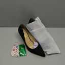 Qunvngutui Women's Pointed Toe Stiletto High Heel Pumps 3.15IN Slip-On Party Wedding Evening Shoes Black Suede US8