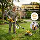 Cordless Lawn Mower (Tool Only), String Trimmer & Wheeled Edger Combo Kit