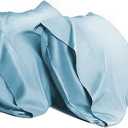 WishSmile Cooling King Pillowcases Set of 2 Breathable Cool Silky Soft Rayon Derived from Bamboo Fabric, Moisture Wicking for Hot Sleepers, Hair and Skin Friendly, Light Blue, 2 Pack, 20x36IN