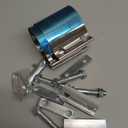 2.5 inch Exhaust Clamps, 2 1/2 Inch Exhaust Lap Joint Butt Clamps, T304 Stainless Steel Band Clamp w/High Grade Bolts(2 Pieces)