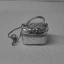 Floerns Women's Square Mini Bucket Quilted Crossbody Hobo Bag Satchel Purse with Chain Strap