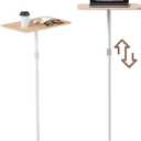 tonchean Portable Standing Desk, Adjustable Height 18-47 Mini Floor Desk, Small Laptop Stand for Home Office, Easy to Assemble, Compact Design