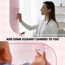 Relaxweex Scalloped Duplex Outlet Covers Wall Plate Room Decor Metal Cute Decorative Outlet Cover for Bedroom Home Decor (Pink)