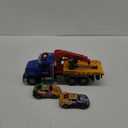 I DIY Big Tow Truck Toy Set With 2pcs Pull-Back Race Car, Friction Powered Transport Truck, Light & Sounds - Construction Toy for Boys Age 3-8