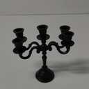 Rely+ 5 Arm Baby Candelabra Black Matte 8 Inch Taper Candle Holders Gothic Decorations Candlesticks Holder Home Decor Wedding Parties Centerpiece for Dining Table