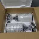 LIROUVET 2 Pack Pendant Lights Kitchen Island, Dual Glass Pendant Lights, Black Hanging Lamp with Clear and Milk Glass, Industrial Pendant Light Fixtures for Dining Room PL02BK-2PK