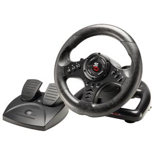 SUBSONIC - Superdrive SV450 Steering Wheel. Racing Wheel with Pedals and Shifters. Diameter 23 cm, 180 Rotation Angle - For Xbox Series X/S, Switch 2 / Switch, PS4, Xbox One and PC - Black