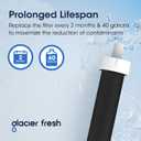 GLACIER FRESH Water Bottle Filters, Replacement for Brita BB06, Brita Hard Sided and Sport Water Bottle Filter, 6 Count