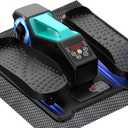 Under Desk Elliptical, Electric Leg Exerciser While Sitting for Seniors Adults, Portable Quiet Elliptical Exercise Machine, Seated Pedal Exerciser with Remote Control, 12 Adjustable Speeds (Blue)