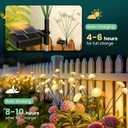 Solar Garden Lights, 2pack Solar Fairy Lights for Outside, Swaying Mushroom Lights Outdoor Decorative, Waterproof Light Decor for Yard,Lawn,Patio,Pathway Decoration(Warm White)