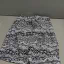 Yonique Womens Blouson Tankini Top No Bottom Loose Fit Swim Top Modest Tank Top, Black and White Stripes
M