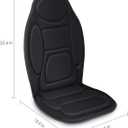 Snailax Massage Seat Cushion - Back Massager with Heat, 6 Vibration Massage Nodes & 2 Heat Levels, Massage Chair Pad for Home Office Chair，Black