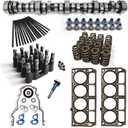 Replace Truck Norris Head Gasket Camshaft Kits with Springs Pushrods Lifters Timing Gasket Set for 1997-2013 GM/Chevrolet Gen 3/4 LS 4.8/5.3/5.7/6.0/6.2 V8 LSx Engine