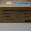 12 Pcs Pots and Pans Set Non Stick, Cookware Sets Black Granite Induction Cookware, Non-toxic Healthy Nonstick Kitchen Cooking Set with Frying Pans Set, Saucepans (PFAS/ PFOA/ PFOS Free)