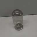 Smoke Gray Glass Match Cloche Holder Decorative Matches Jar Gift Set Fireplace Display Decor with Black Gift Box White Raffia, Not Include Sticks, 2.95 x 7 Inch