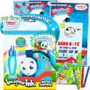 Thomas the Train Paint With Water Set for Kids Toddlers Bundle ~ Reusable Mess Free Imagine Ink Book with Water Surprise Brush, Mini Coloring Book, Stickers (Thomas and Friends Water Painting Kit)