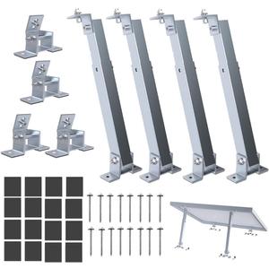 Adjustable Solar Panel Tilt Mount Brackets Stand Support Any Solar Panels for RV, Roof, Boat, Yacht Flat Surface, Camping, Off-Grid Systems2sets