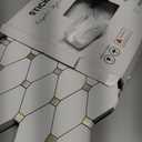 STICKGOO 10 Sheets Peel and Stick Backsplash, Pure White Marble Look PVC Mixed Metal Gold Kitchen Backsplash, Stick on Backsplash Wall Tiles for Kitchen, Bathroom, RV