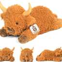 JellyMallow Highland Cow Weighted Stuffed Animals 5 lbs 22 in, Highland Cow Weighted Stuffed Animal Plushies, Adorable Stuffed Animal Pillows Gifts for Kids and Adults