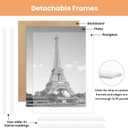 upsimples 12x18 Picture Frame White 3 Pack, Scratch-Proof Poster Frames 12 x 18 for Photo Gallery - Slide-In Strips, Horizontal or Vertical Wall Mounting