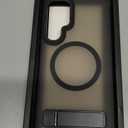 for Samsung Galaxy S25 Plus Case, [Compatible with MagSafe], Adjustable Kickstand,Military Grade Drop Tested, Translucent Matte Phone Case for Galaxy S25 Plus Case (Black) 55