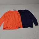 Boys Swim Shirt Rash Guard Long Sleeve for Youth Children Kids Rashguard Water Swimwear UPF+ 50 Swimming Sun Shirt Blue and Orange Swim Top 10-12Y 2Pack