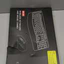 Wireless Keyboard and Mouse Combo, 2.4G Full Size Wave Keys Ergonomic Keyboard with Wrist Rest and 3-Level DPI Adjustable Wireless Ergonomic Mouse for Windows, Mac OS Desktop/Laptop/PC(Black)