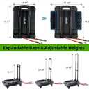 ZHJINGYU Folding Hand Truck Cart, Heavy Duty Trolley 220lbs Capacity, Folding Luggage Cart, Collapsible Wheels, Extended Handle Portable Dolly Cart for Moving, Airport, Office, Carrying Home