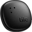 Tile by Life360 Sticker - Small Bluetooth Tracker, Remote Finder and Item Locator for Bikes, Glasses and More. Both iOS and Android Compatible. Phone Finder. 1-Pack (Black)