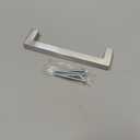 Homdiy 12 Pack 5 Inch Brushed Nickel Drawer Handles Silver Square Bar Pulls Stainless Steel Hardware for Cupboard Door