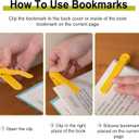 12Pcs Automatic Bookmark, Silicone Smart Book Marks for Reading Women, Men, Kids,Cute Unique Book Markers Bookmark Clip Reading Accessories Gifts for Book Lovers (2blue+2red+2yellow+2green+2pink+2orange)