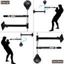 INNOLIFE Wall Mount MMA Boxing Speed Trainer Punching Spinning Bar with Punching Ball, 26.38 inches diameter, 32.28 inches height