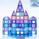 Lionfunt Magnetic Tiles, 130 Pcs, Ages 3+