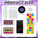 6 Pcs 80s 90s Large Stand Party Decorations Set with Sturdy Bases Big Yard Sign for Themed Party Baby Shower, Photo Booth Props Indoor Outdoor