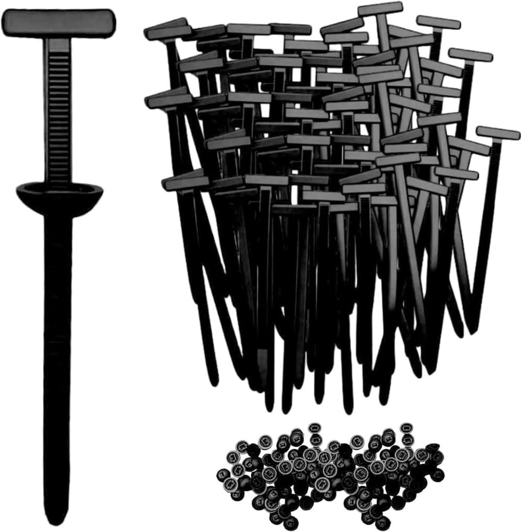 50PCS Nylon Universal Cable Tie Buckle, Heavy Duty Self-Locking Nylon Zip Holder for Daily Repair, Multifunctional UV-Resistant Fasteners for Car Fender Trunk Repair, Wire Bundling, Garage Use (50)