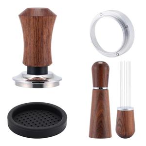 GdHaHSP 58mm Espresso Accessories Kit,Spring Loaded Calibrated Espresso Tamper,Wdt Tool Espresso and Dosing Funnel Set,Coffee Tamper Espresso Machine Accessories For 58 mm Portafilter Barista Tools