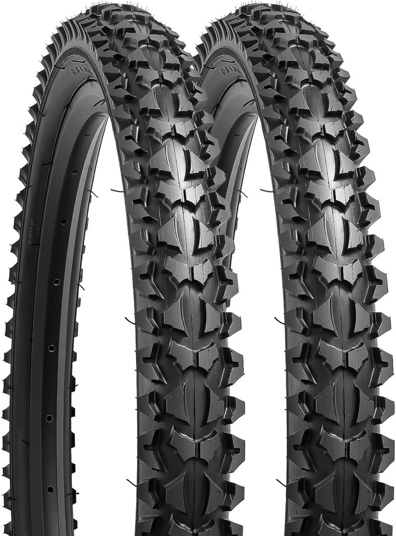 YUNSCM 2-PCS 20" Bike Tires 20x2.125/57-406 Compatible with Mountain Bike 20x2.0 20x2.10 20 x 2.125 20x2.15 Bicycle Tires (Y-1121)