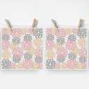2 x Artoid Mode Pink Dahlia Floral Kitchen Dish Cloths, 12x12 Inch Quick Dry Microfiber Dishcloths for Kitchen Premium Dish Rags Set of 2