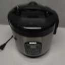 Hamilton Beach Digital Programmable Rice Cooker & Food Steamer, 8 Cups Cooked (4 Uncooked), With Steam & Rinse Basket, Stainless Steel (37518)