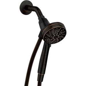 Moen Engage Magnetix Mediterranean Bronze 3.5-Inch Six-Function Detachable Handheld Showerhead with Magnetic Docking System, 26100BRB