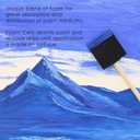 US Art Supply 3 inch Foam Sponge Wood Handle Paint Brush Set (Super Value Pack of 30 Brushes) - Lightweight, Durable and Great for Acrylics, Stains, Varnishes, Crafts, Art