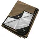 Arcturus Insulated Tarp, Reusable Heavy Duty Thermal Survival Blanket 60x82in, Reflects 90% Body Heat, Waterproof, Windproof, 3-Layer Design, Reinforced Grommets, Coyote Brown