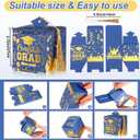 Tenceur 30 Pcs Graduation Cap Gift Box 2026 Graduation Party Cardboard Favors Candy Treat Box Grad Centerpieces with Tassel for High School College Congrats Party Decoration(Blue and Gold)
